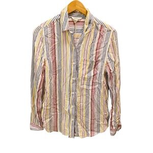 ⭐️ Beach Lunch Lounge NWT Alex Sunset Striped Button down Sz XS
